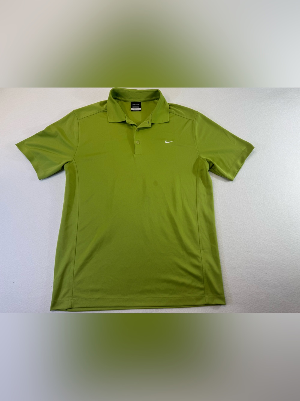 Nike Men’s Lime Green Polo Shirt *small stain